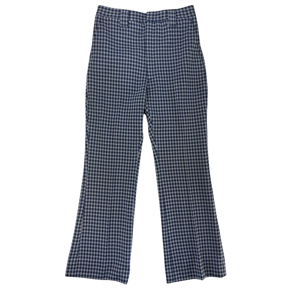 Vintage 60s 70s Haggard Slacks Dress Pants Navy Blue Houndstooth Men's